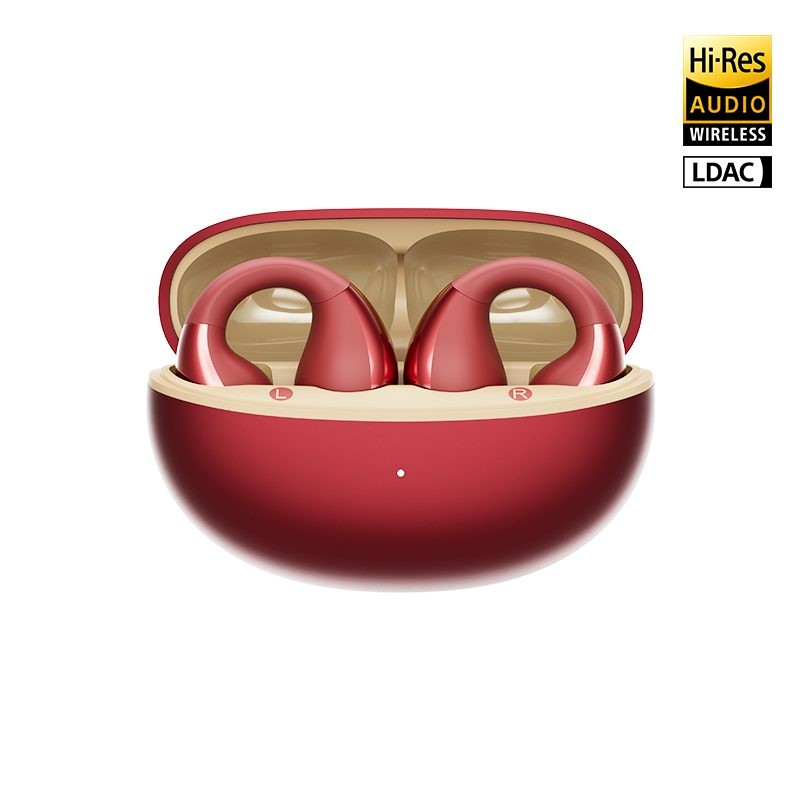 QCY Crossky C30S Red (QT33S) Open Ear BT6.0 LDAC AAC SBC Earbuds 40h Call noise AI cancelation Dual