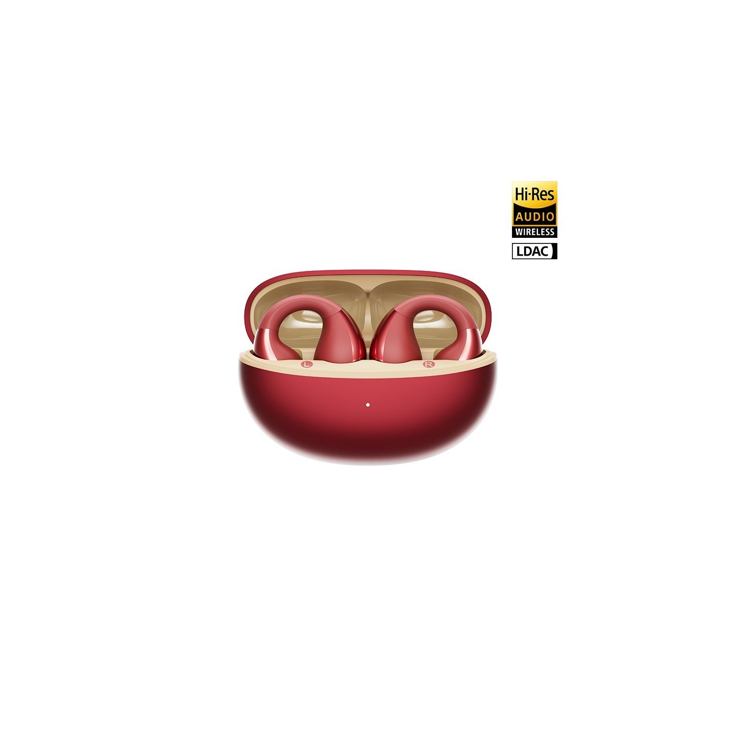 QCY Crossky C30S Red (QT33S) Open Ear BT6.0 LDAC AAC SBC Earbuds 40h Call noise AI cancelation Dual