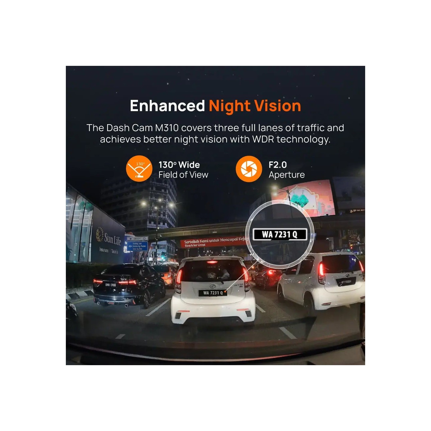 70mai M310 Plus 2k Dash Cam - 2k resolution 2560 x 1440 — Buy in Cyprus with Fast Delivery