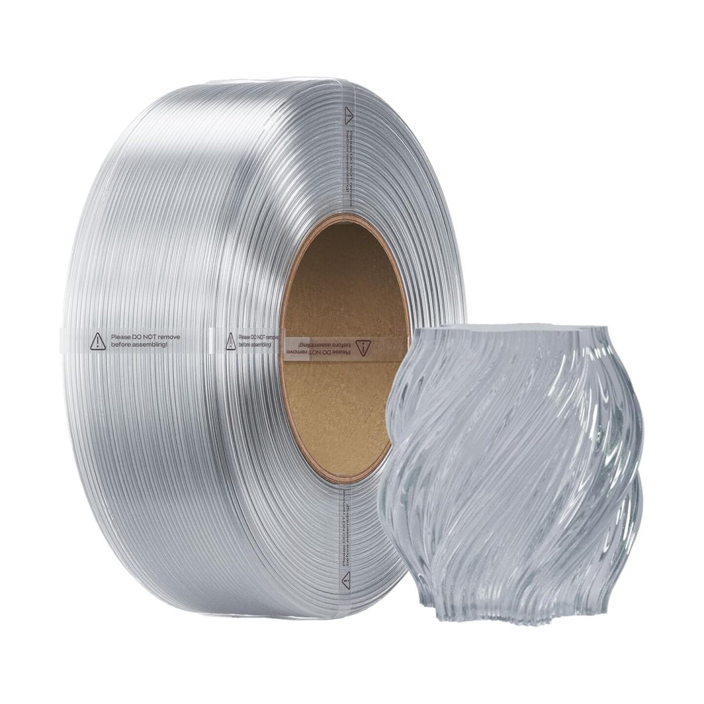 Creality CR-PETG Transparent - No Reel 3D Printer Filament, Hard Glossy, Tensile 49MPA, 1 kg Spool1.