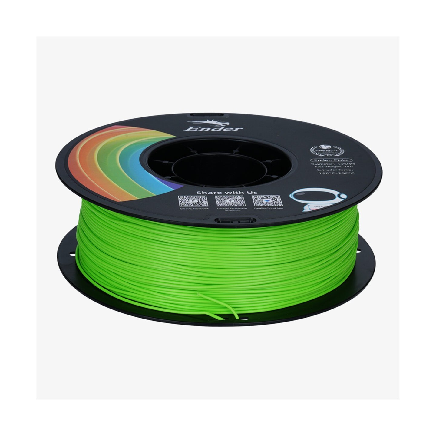 Creality EN-PLA+ Apple Green Ender 3D Printer Filament Strength 34MPA Bend 77MPa 1 kg Spool1.75