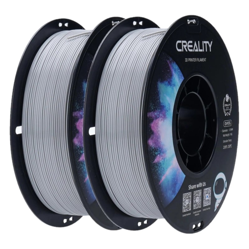Creality CR-PETG Value Pack 2kg - 2x Gray 3D Printer Filament (grey) — Buy in Cyprus with Fast Delivery
