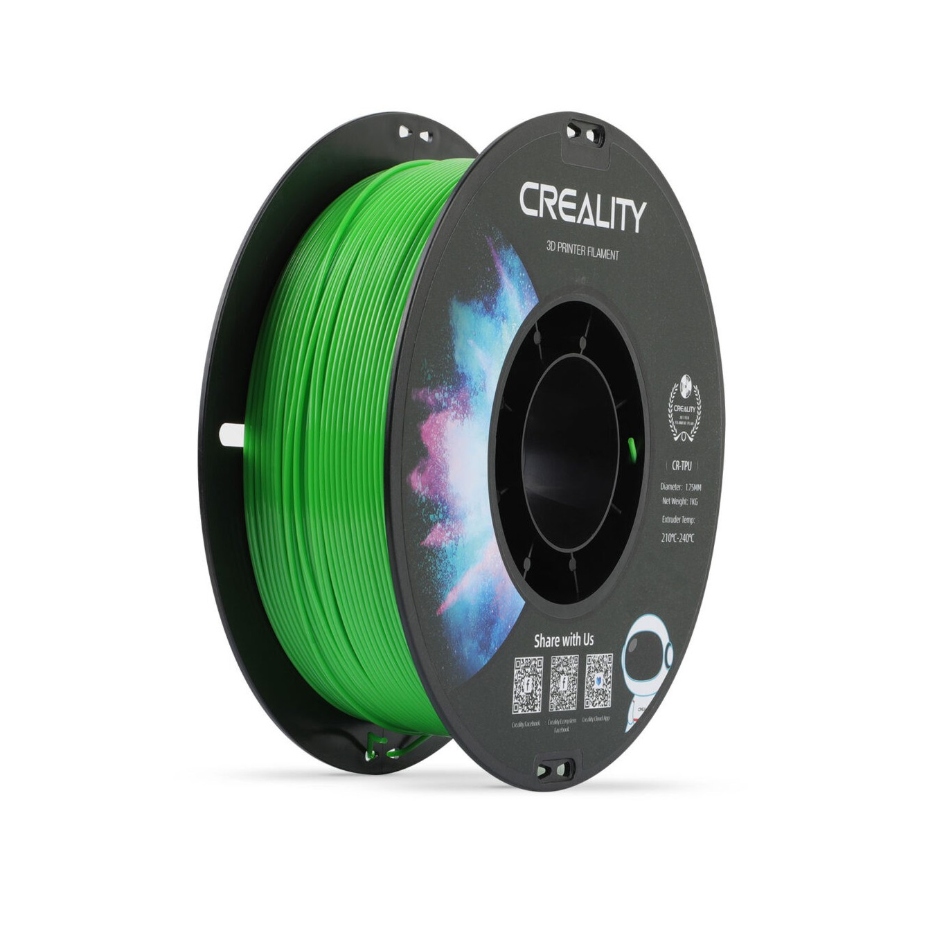 Creality CR-TPU Green 3d Printer Soft Adhesive material Filament 1kg 1.75 — Buy in Cyprus with Fast Delivery