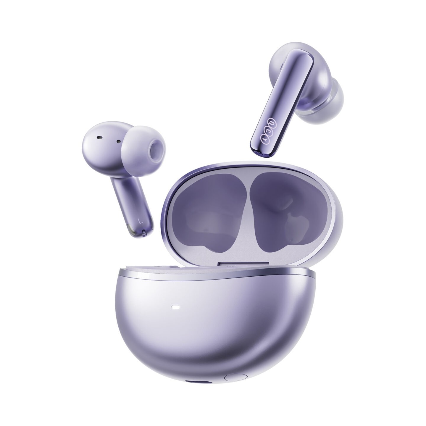 QCY Melobuds N70i ANC Purple - 56db ANC TWS Hi-Res Earbuds LDAC BT 6.0 IPX5 Wireless charge 50h