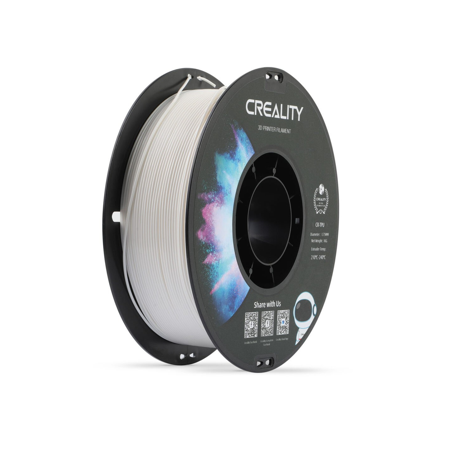 Creality CR-TPU White 3d Printer Soft Adhesive material Filament 1kg 1.75 — Buy in Cyprus with Fast Delivery