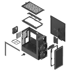 HAVN BF 360 Flow Black with 180mm fans - Premium ATX Mid-Tower (Boxed) — Buy in Cyprus with Fast Delivery