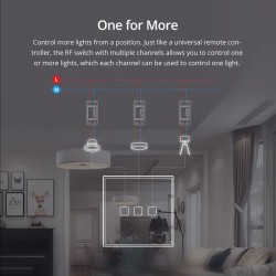 Sonoff T2EU1C-RF Smart Wall Touch Switch 1-Button White — Buy in Cyprus with Fast Delivery