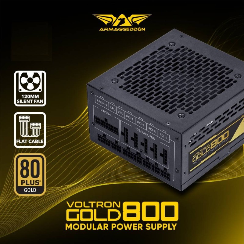 Armaggeddon Voltron Gold 800 800W 80+ Gold Fully Modular Gaming PSU - EAN 8886411989569 (Boxed)