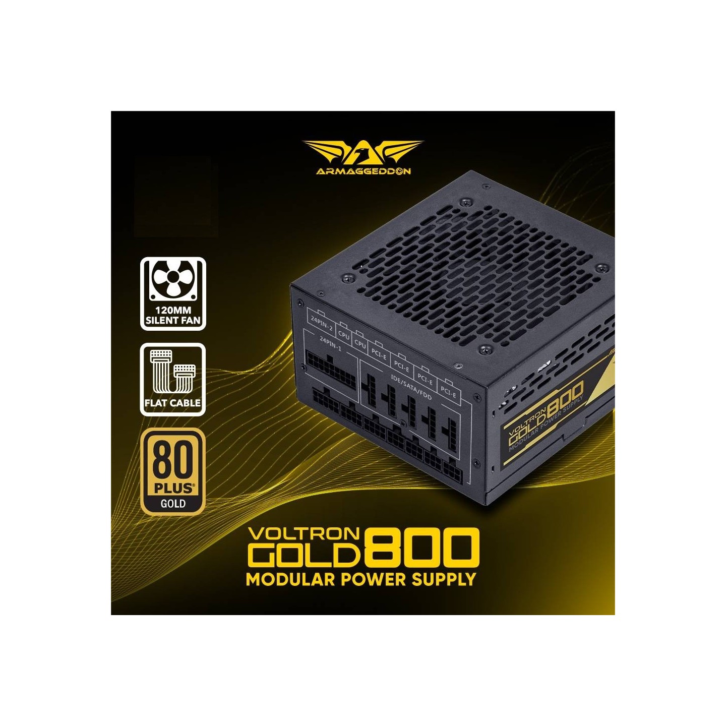 Armaggeddon Voltron Gold 800 800W 80+ Gold Fully Modular Gaming PSU - EAN 8886411989569 (Boxed)