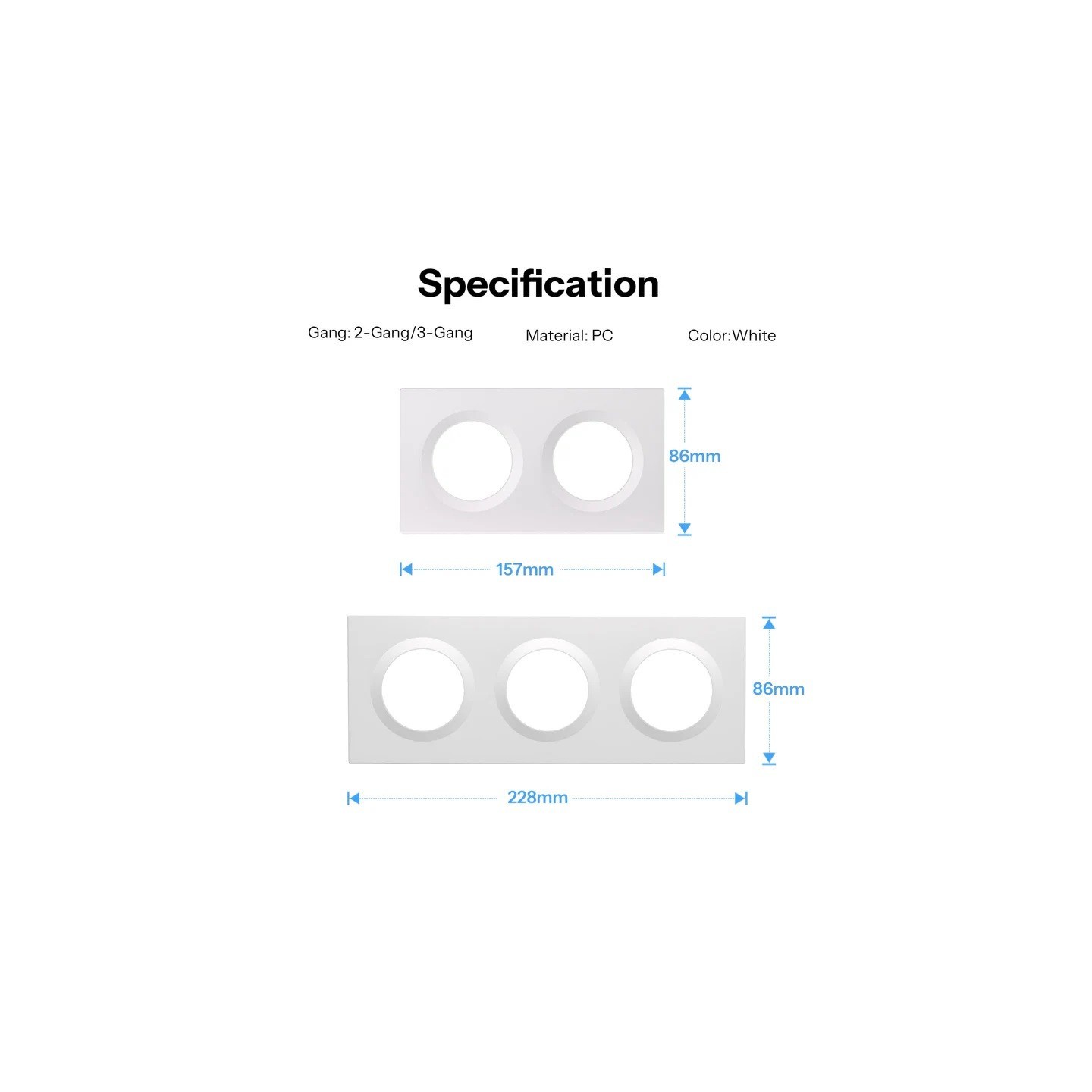 Sonoff Wall Switch Frame 3Gang — Buy in Cyprus with Fast Delivery