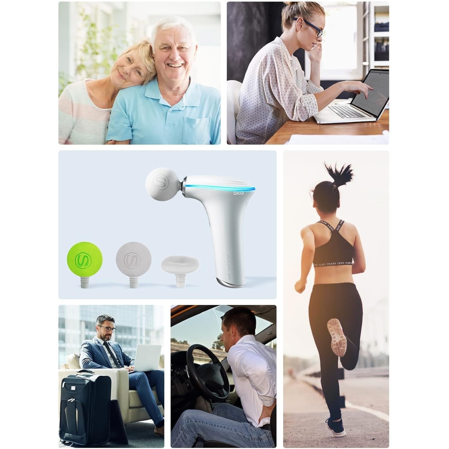 SKG Body Gun Massager Mini F5-EN White — Buy in Cyprus with Fast Delivery