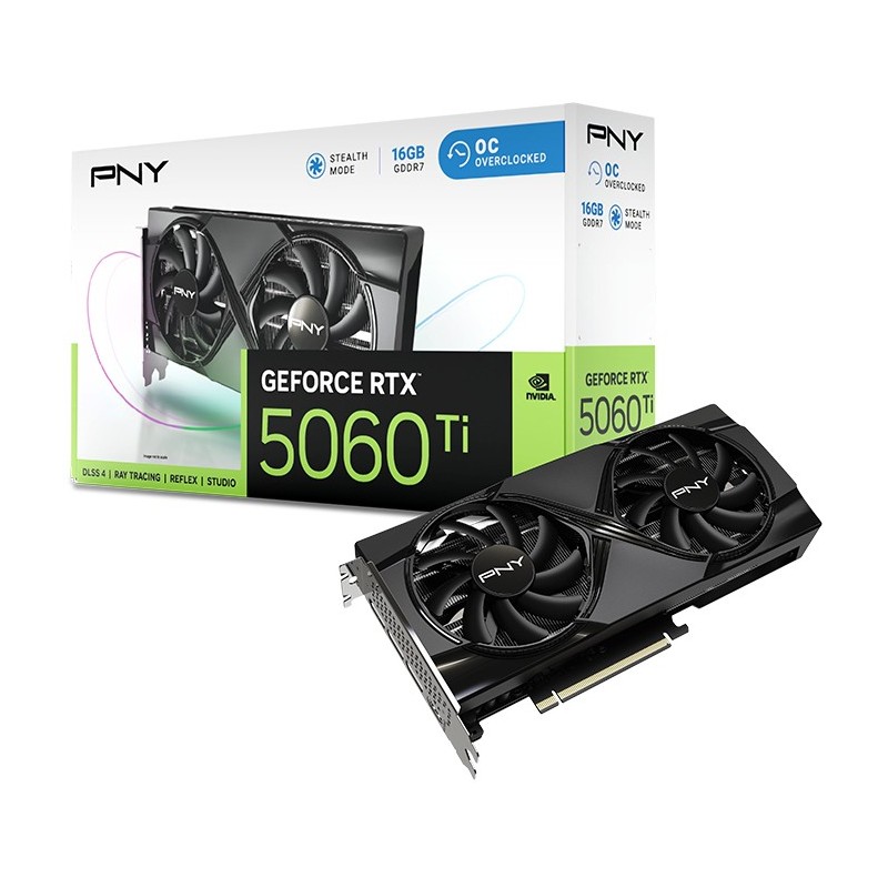 Buy PNY GeForce RTX 5060 Ti Verto OC - 16GB GDDR7 Dual-Fan - PCIe 5.0 x8, 2692 M... in Cyprus, Nicosia, Limassol, Larnaka, Pafos