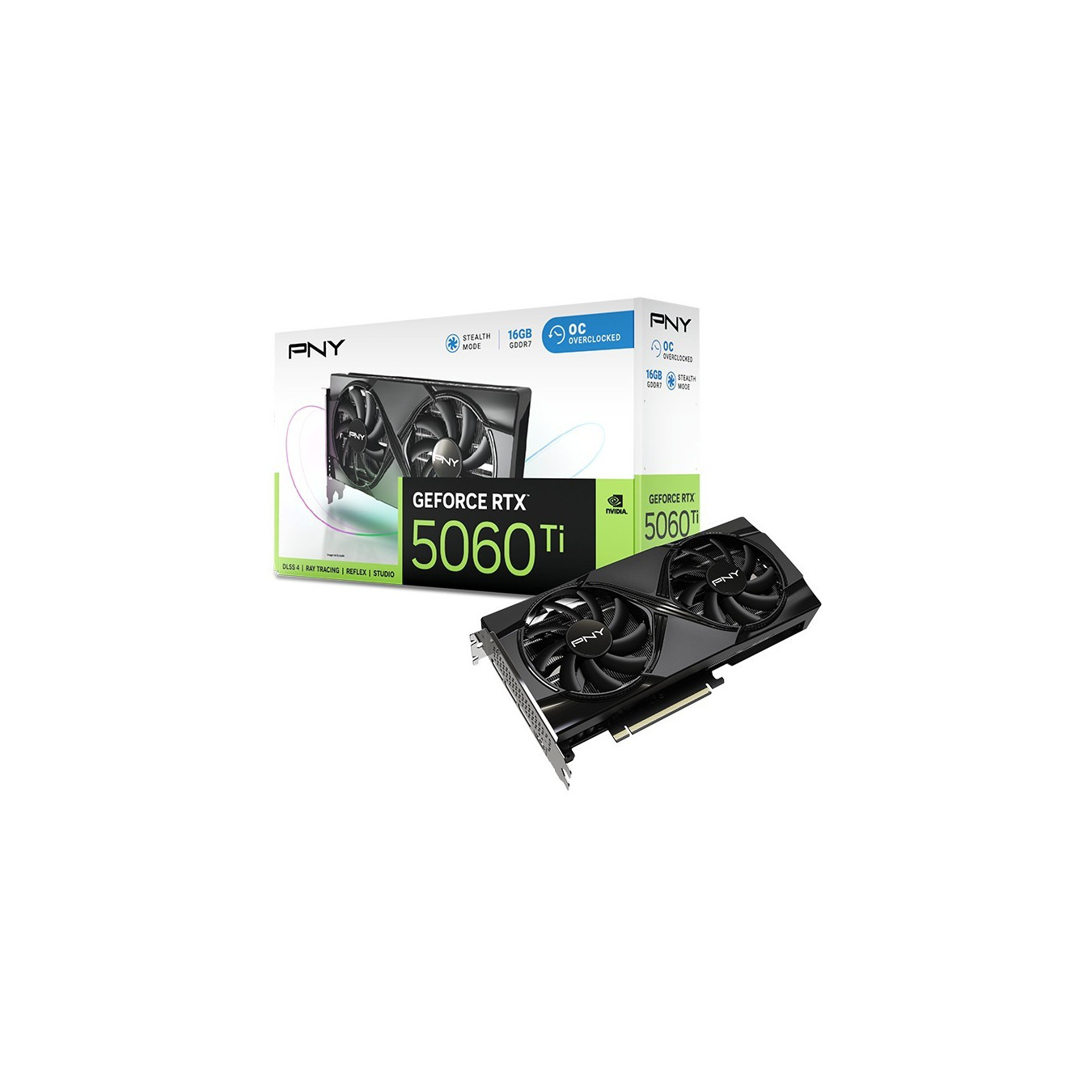 PNY GeForce RTX 5060 Ti Verto OC - 16GB GDDR7 Dual-Fan - PCIe 5.0 x8, 2692 MHz Boost — Buy in Cyprus with Fast Delivery