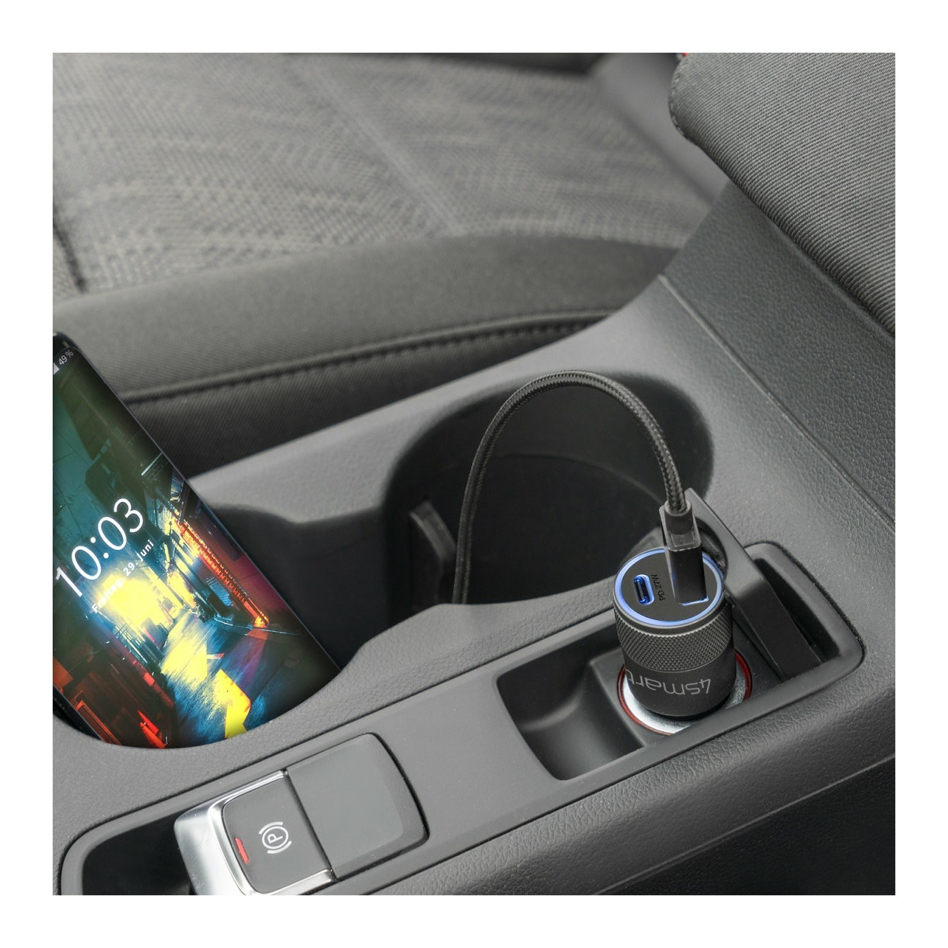 4smarts Kfz-Ladegert Rapid+ mit Quick Charge und PD 27W schw. — Buy in Cyprus with Fast Delivery