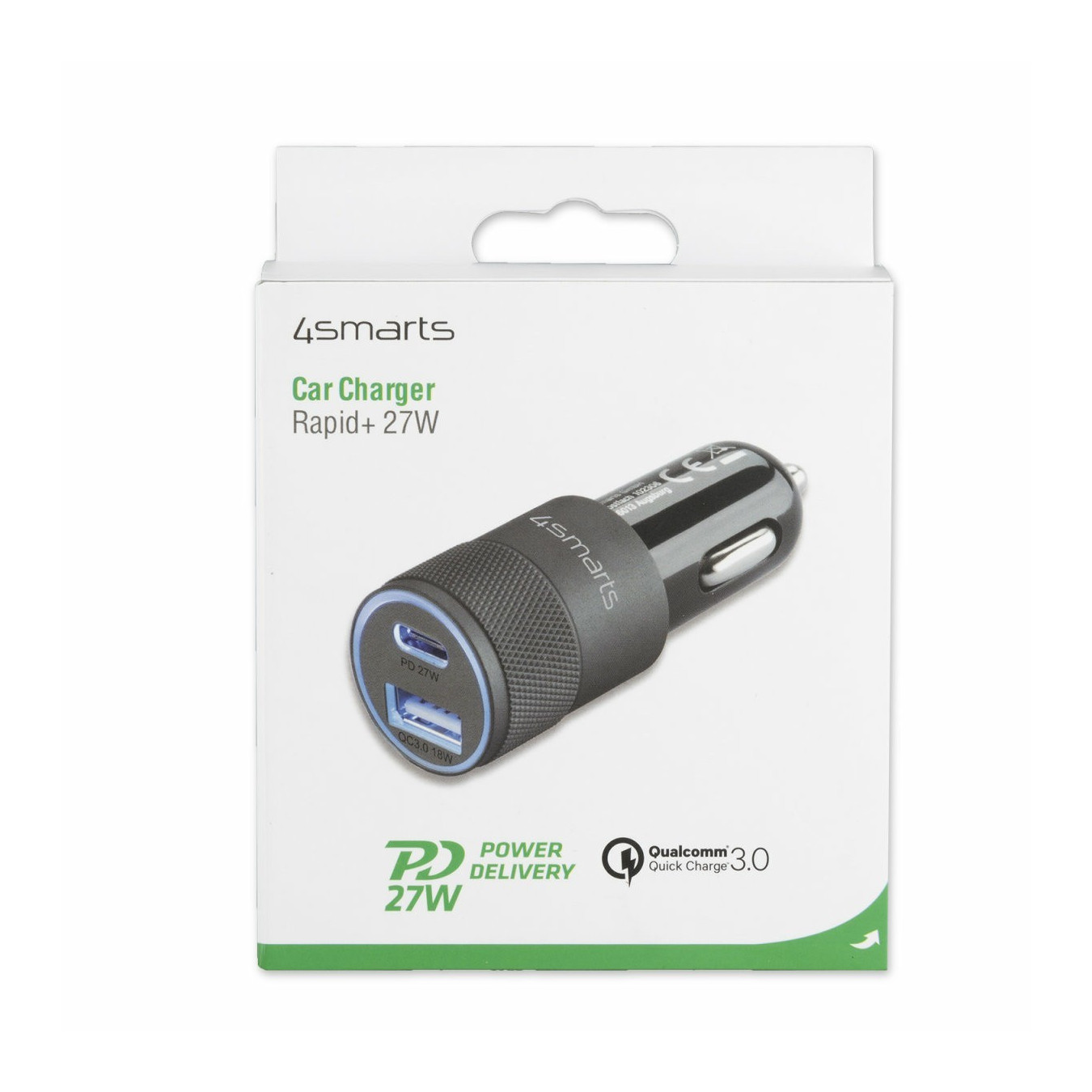 4smarts Kfz-Ladegert Rapid+ mit Quick Charge und PD 27W schw. — Buy in Cyprus with Fast Delivery