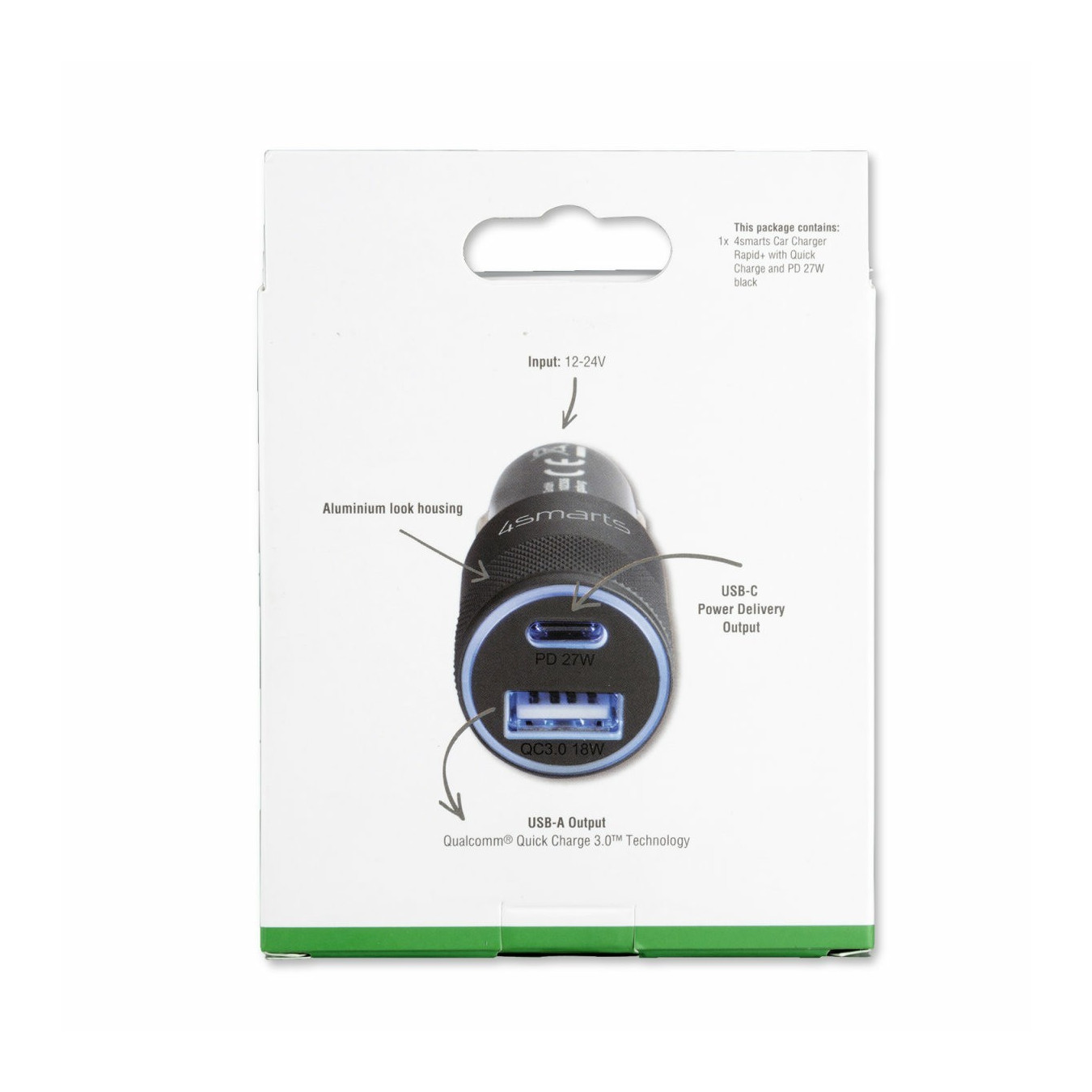4smarts Kfz-Ladegert Rapid+ mit Quick Charge und PD 27W schw. — Buy in Cyprus with Fast Delivery