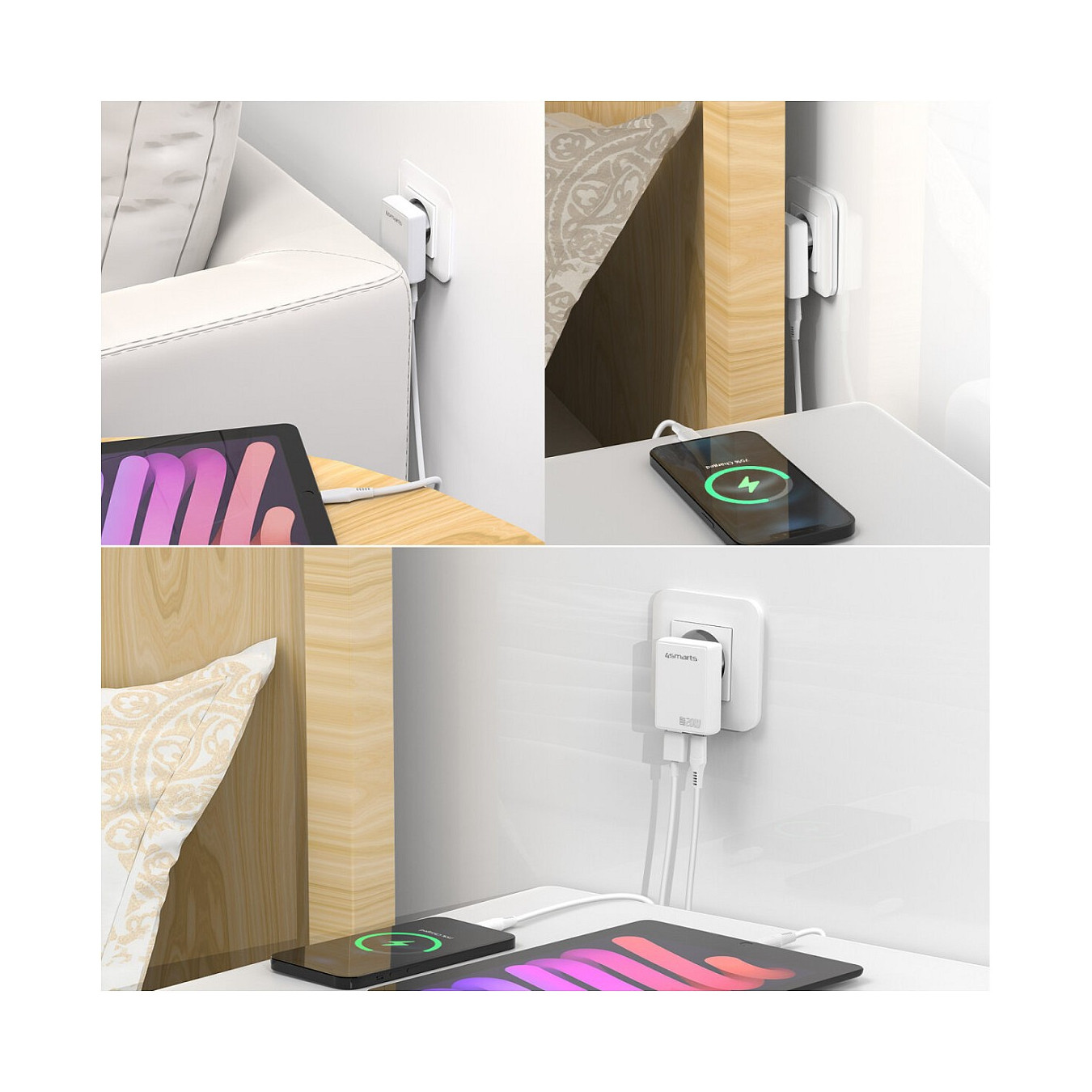 4smarts Netzladegert FlatPlug Duos 20W GaN 1C+1A. wei — Buy in Cyprus with Fast Delivery