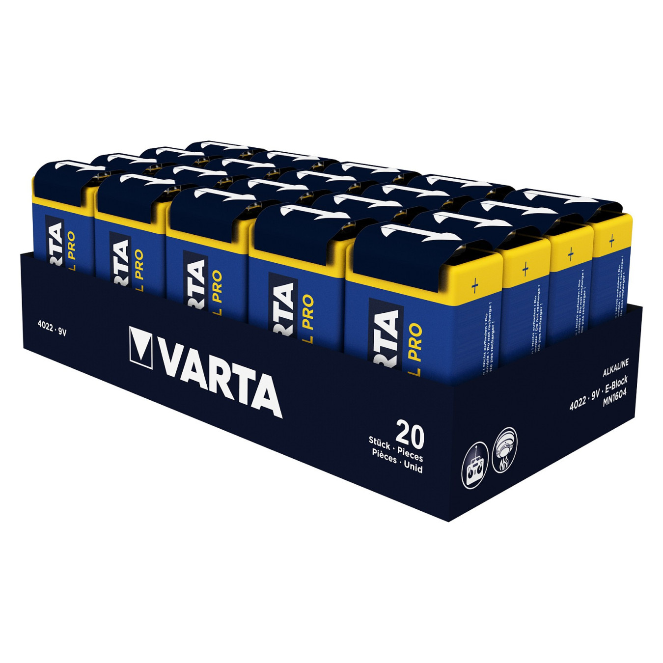 Batterie 9V E-Block (6LR61) Varta Industrial Pro - 1-Pack — Buy in Cyprus with Fast Delivery