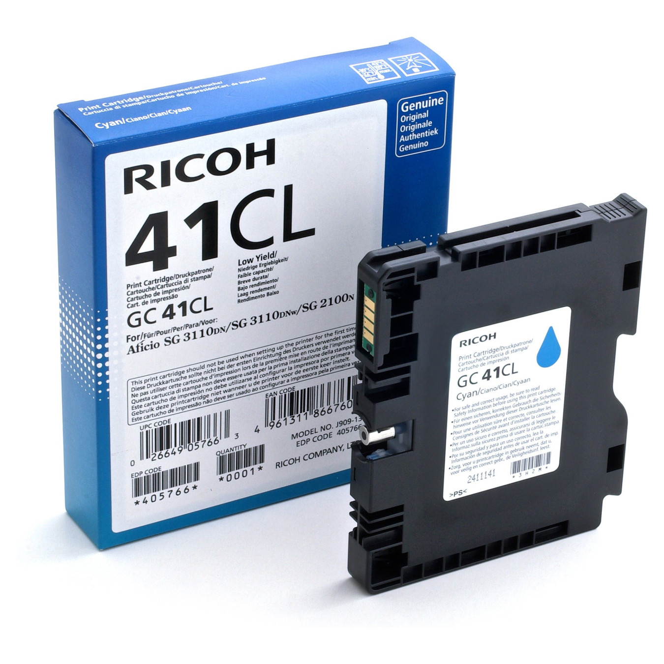 Ricoh Tinte 405766 cyan GC41CL — Buy in Cyprus with Fast Delivery