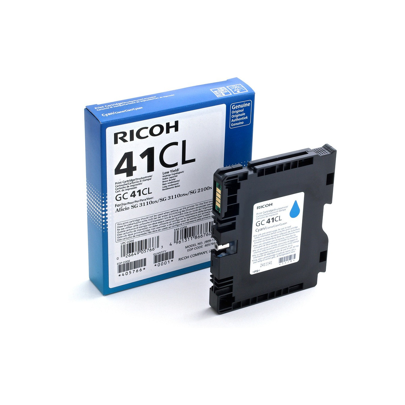 Ricoh Tinte 405766 cyan GC41CL — Buy in Cyprus with Fast Delivery