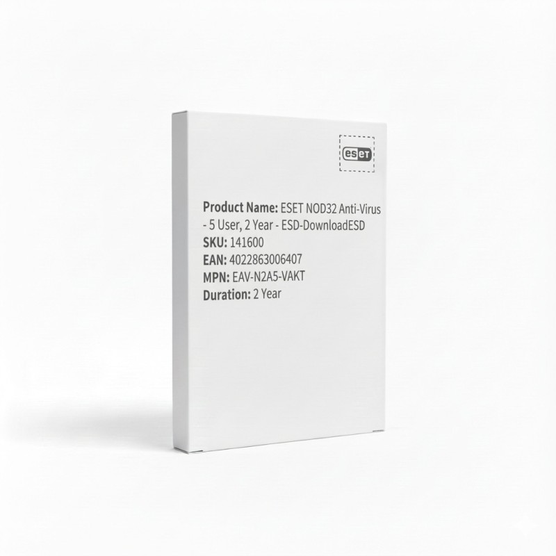 ESET NOD32 Anti-Virus - 5 User. 2 Year - ESD-DownloadESD — Buy in Cyprus with Fast Delivery