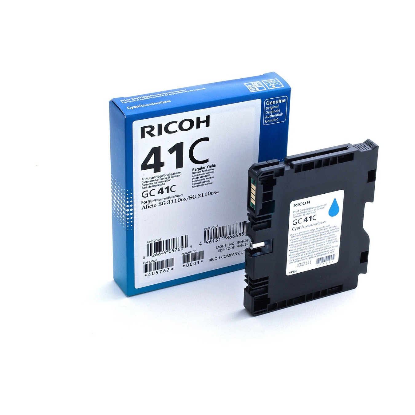 Ricoh Tinte 405762 cyan GC41C bis zu 2.200 Seiten ISO IEC 24711 — Buy in Cyprus with Fast Delivery