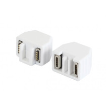 ALLNET TP-TP Kupplung CAT6A Buchse 1:1 8-pol. RJ45 magnetische Sicherungskupplung 50er Bulk Set Abwurfbuchse PoE fähi...