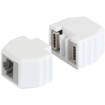 ALLNET TP-TP Kupplung CAT6A Buchse 1:1 8-pol. RJ45 magnetische Sicherungskupplung 50er Bulk Set Abwurfbuchse PoE fähi...