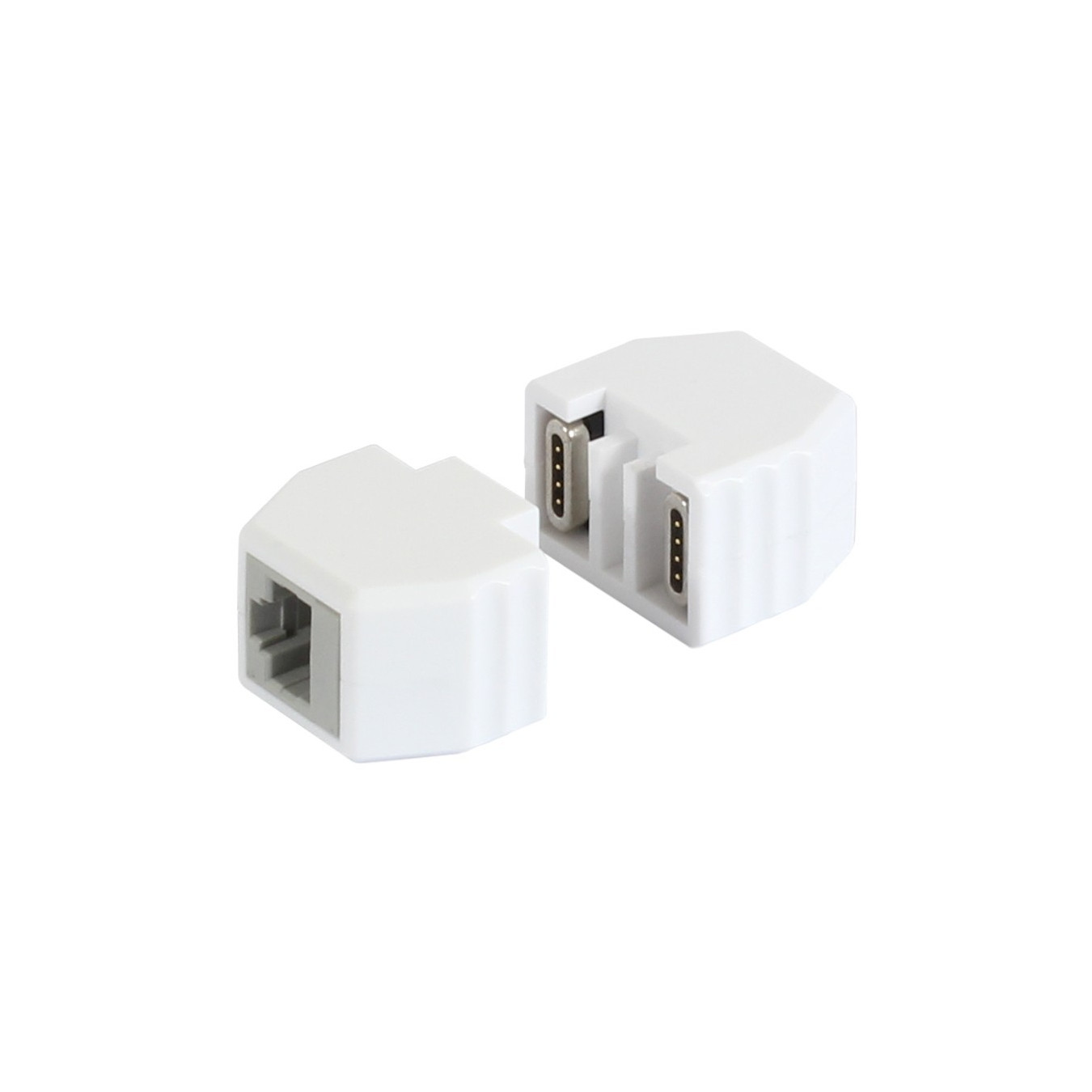 ALLNET TP-TP Kupplung CAT6A Buchse 1:1 8-pol. RJ45 magnetische Sicherungskupplung 50er Bulk Set Abwurfbuchse PoE fähi...