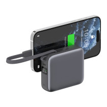4smarts Powerbank Pocket Dual Cord 10000mAh 22.5W. spacegrau — Buy in Cyprus with Fast Delivery