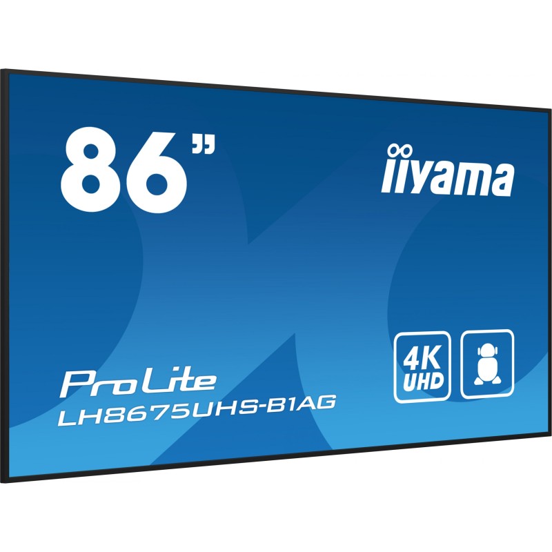Buy iiyama LH8675UHS-B1AG - 86" 4K UHD IPS Digital Signage Display - Android 11,... in Cyprus, Nicosia, Limassol, Larnaka, Pafos