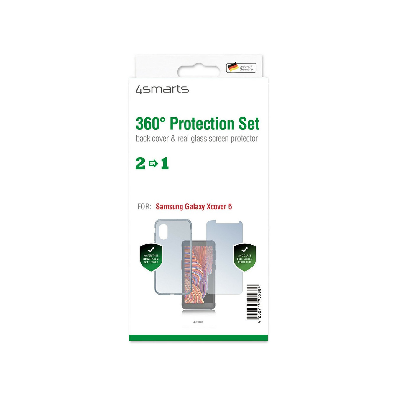 4smarts 360 Protection Set fr Galaxy Xcover 5. transparent — Buy in Cyprus with Fast Delivery