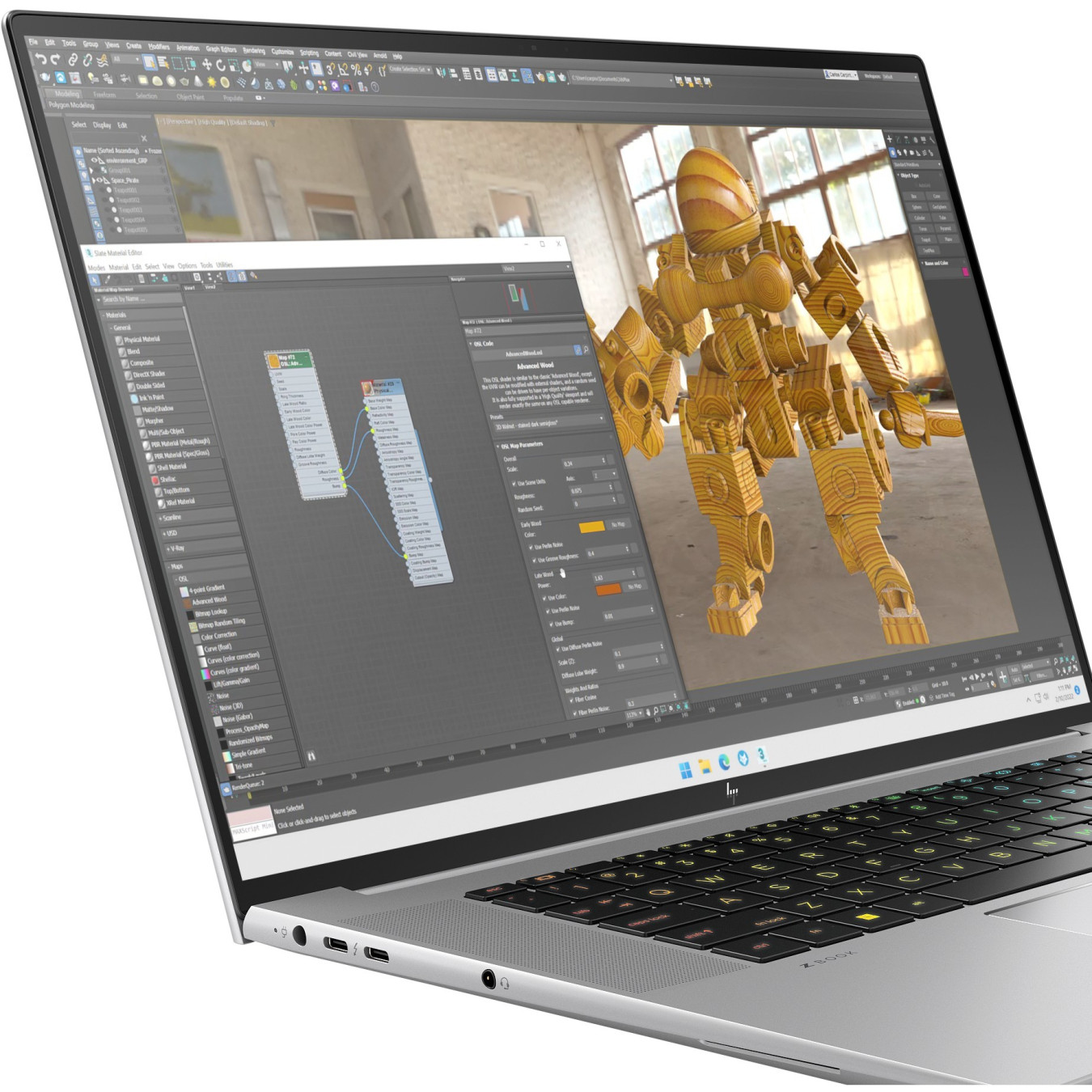 HP ZBook Studio G11 - Silver - Intel Core Ultra 9 185H, 32GB DDR5, 1TB SSD, NVIDIA RTX 4070, 16" WQUXGA, Windows 11 Pro