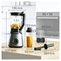 Bosch Standmixer Standmixer Serie 4 VitaPower 1200 W Schwarz — Buy in Cyprus with Fast Delivery
