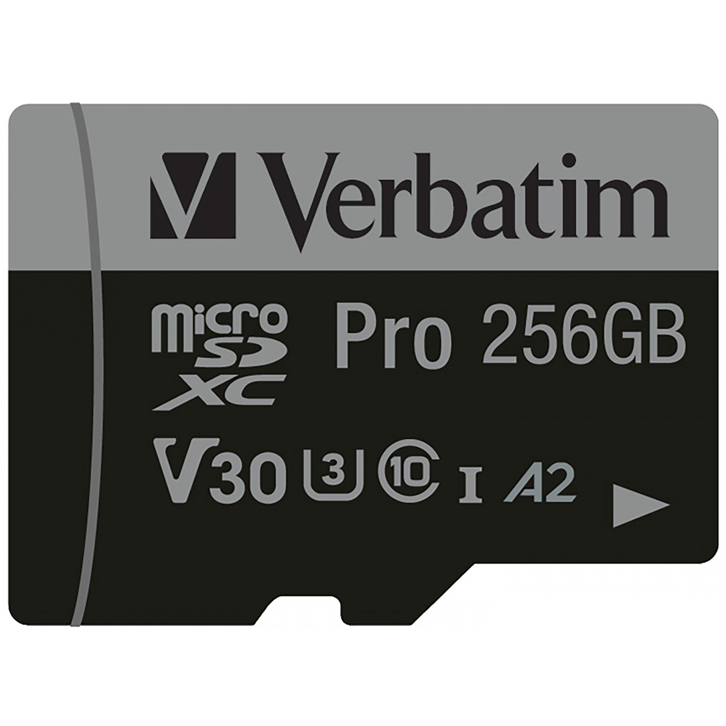 Verbatim Pro microSDXC 256GB - Class 10 UHS-I U3 V30 - Black, with SD Adapter — Buy in Cyprus with Fast Delivery