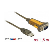 DeLOCK Adapter USB 2.0 to 1 x Serial RS-232 - erweiterter Temperaturbereich - Serieller Adapter