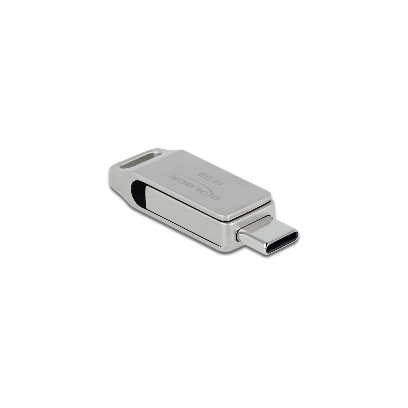 DeLOCK USB 3.2 Gen 1 Dual USB-C/USB-A 16GB Swivel Metal Flash Drive - Silver — Buy in Cyprus with Fast Delivery