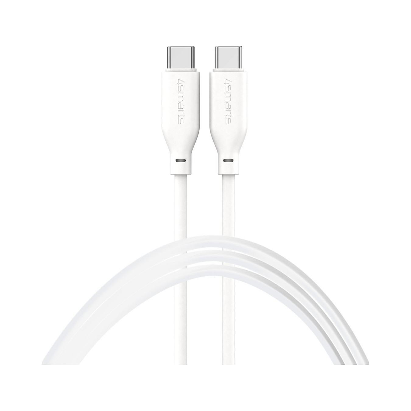 4smarts USB-C USB-C Silikon-Kabel High Flex 60W 1.5m Wei — Buy in Cyprus with Fast Delivery