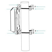 Z ALLNET Switch unmanaged outdoor 3 Port Gigabit 100W zbh. Mast-Montage Pole-Mount Kit — Buy in Cyprus with Fast Delivery