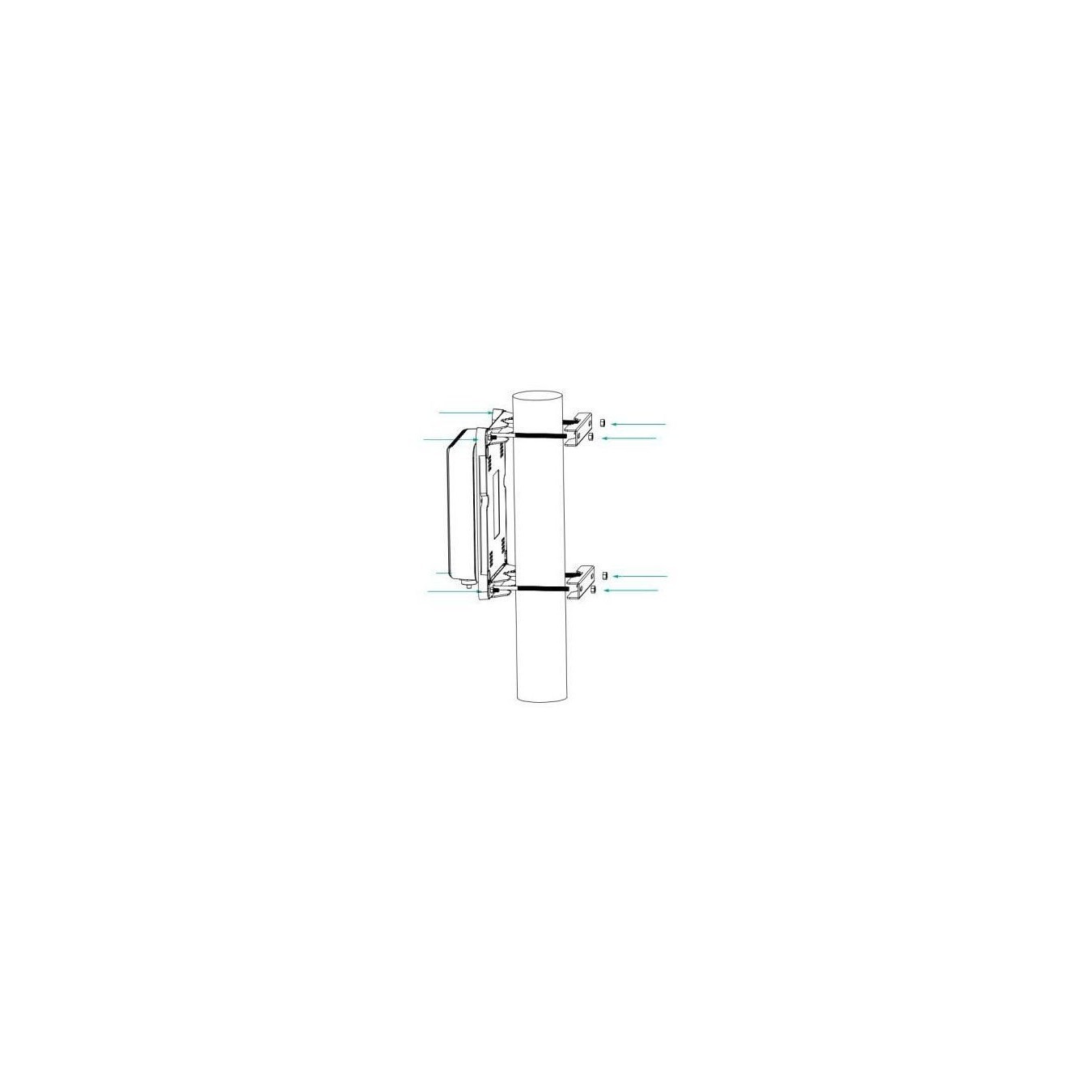 Z ALLNET Switch unmanaged outdoor 3 Port Gigabit 100W zbh. Mast-Montage Pole-Mount Kit — Buy in Cyprus with Fast Delivery
