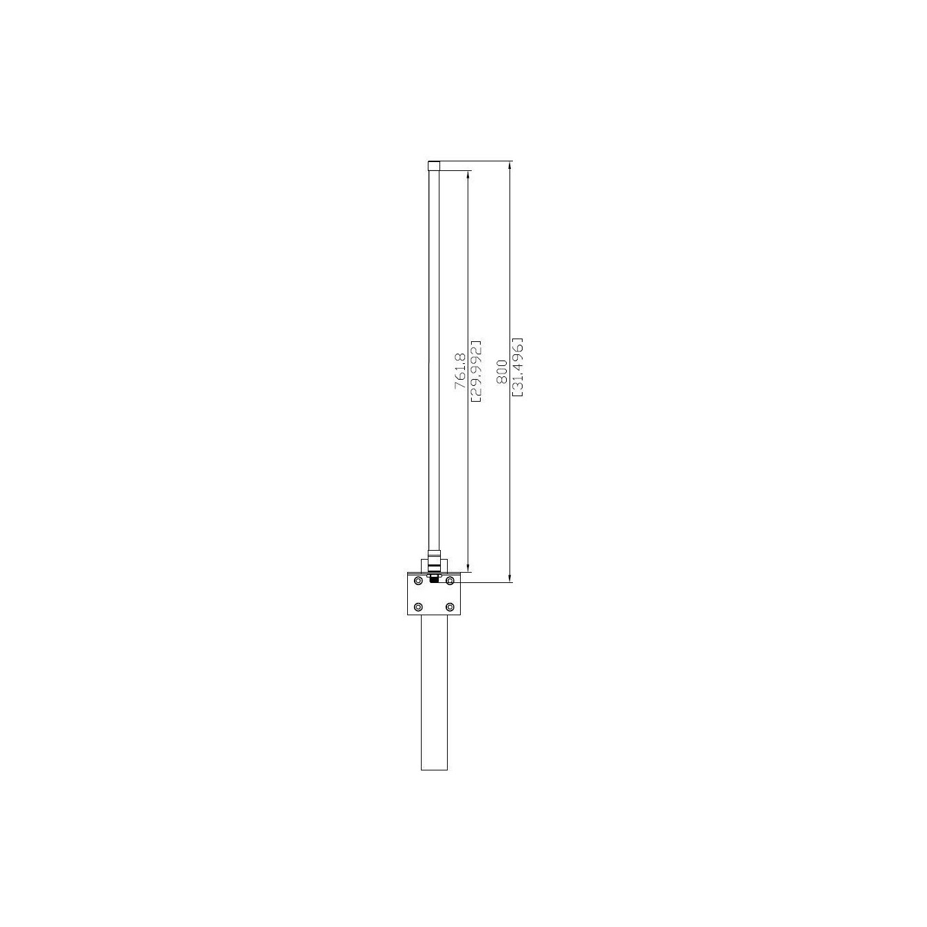 ALLNET Antenne 868MHz 6dbi Antenne (N-Female) Omnidirectional Rundstrahl ANT-868-6dbi-OMNI LORA HELIUM IoT