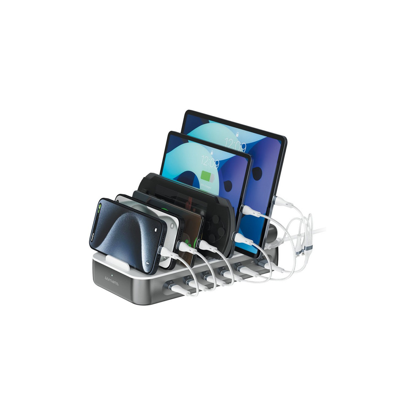 4smarts Ladestation Team 100W 5C 1A inkl. 6 Kabel. spacegrau — Buy in Cyprus with Fast Delivery