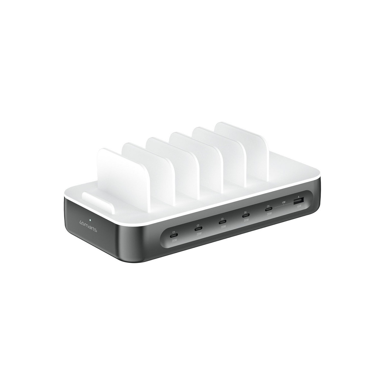 4smarts Ladestation Team 100W 5C 1A inkl. 6 Kabel. spacegrau — Buy in Cyprus with Fast Delivery
