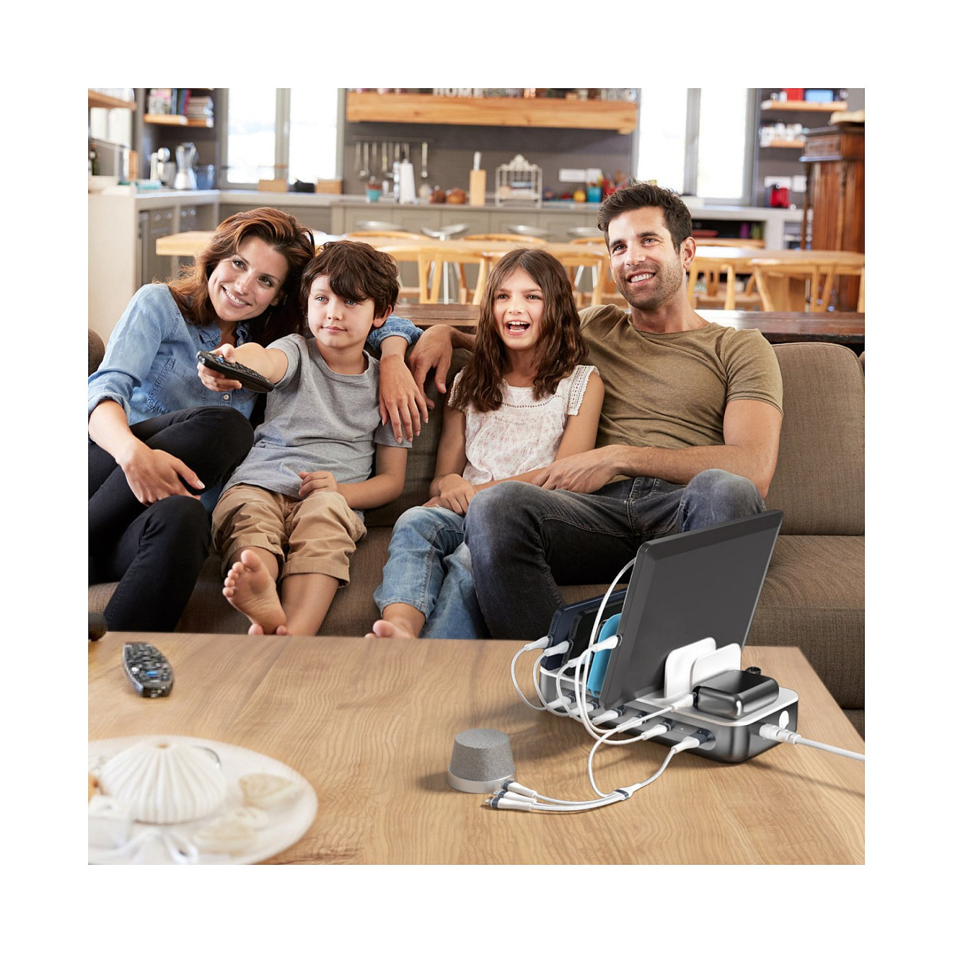 4smarts Ladestation Team 100W 5C 1A inkl. 6 Kabel. spacegrau — Buy in Cyprus with Fast Delivery