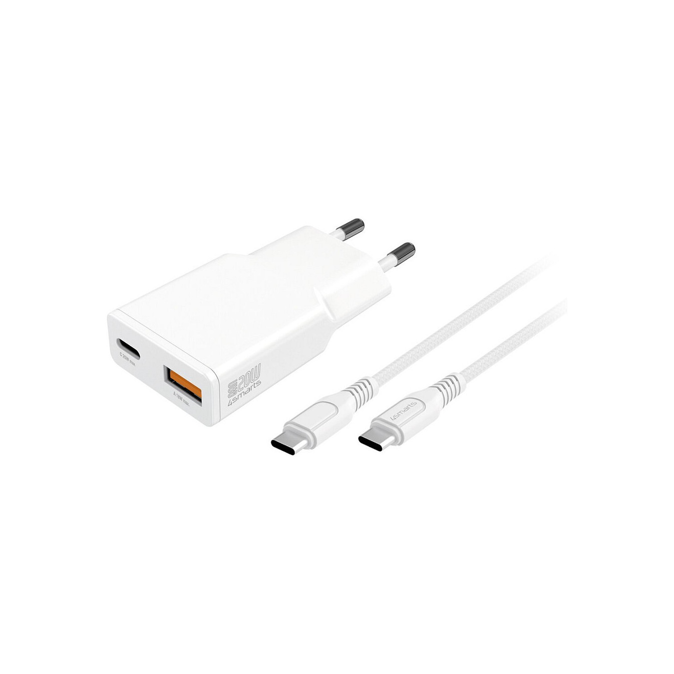 4smarts Ladegert PDPlug Duos Slim 20W GaN USB-C A+USB-C Kabel — Buy in Cyprus with Fast Delivery
