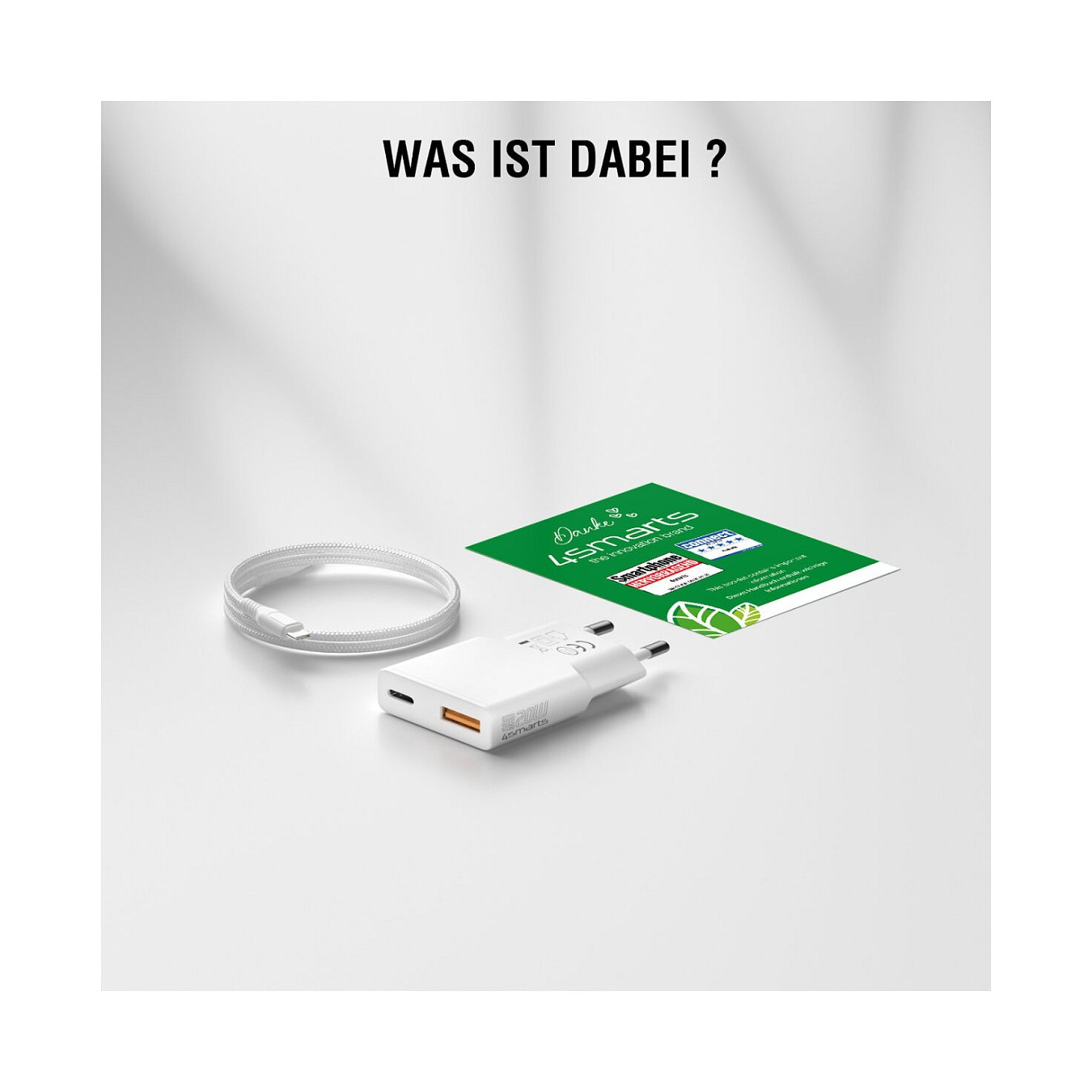 4smarts Ladegert PDPlug Duos Slim 20W GaN USB-C A+USB-C Kabel — Buy in Cyprus with Fast Delivery