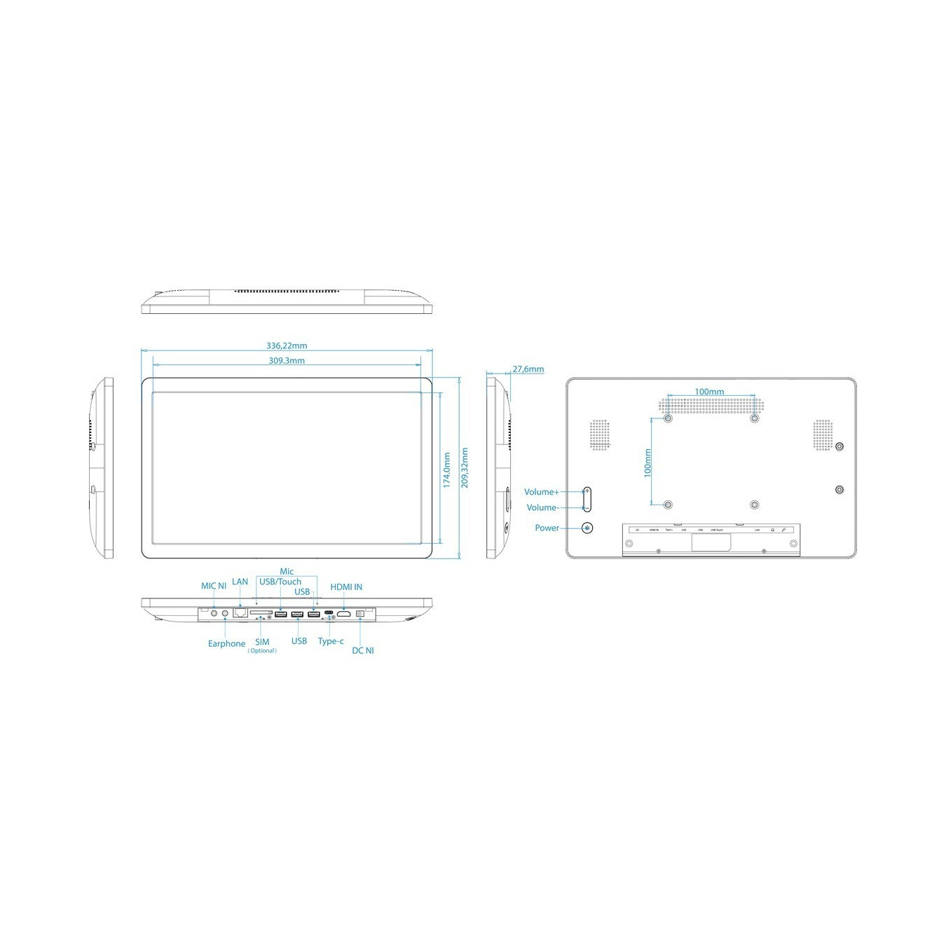 ALLNET High Performance Display 14 Zoll LTE Android 12 RK3588 NFC PoE HDMI In Farbe schwarz — Buy in Cyprus with Fast Delivery