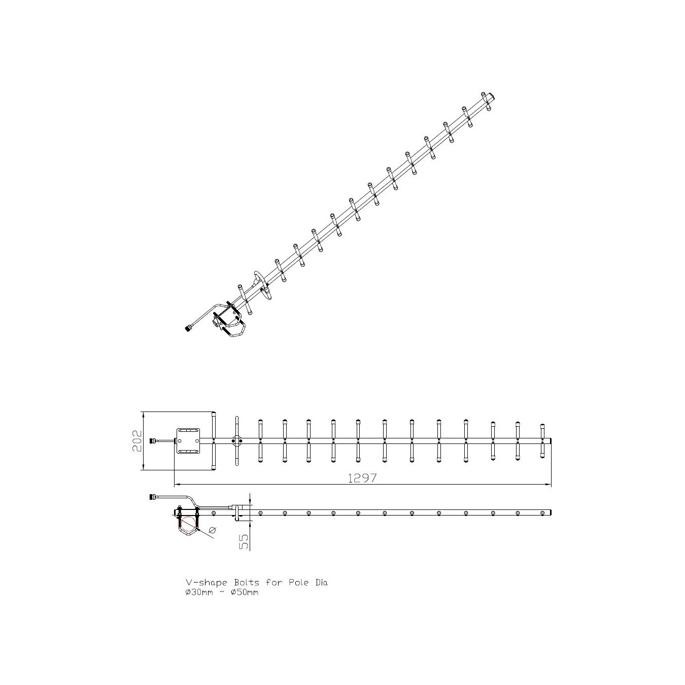 ALLNET Antenne 868MHz 14dbi Antenne (N-Female) YAGI ANT-868-14dbi-Yagi LoRA HELIUM IoT — Buy in Cyprus with Fast Delivery
