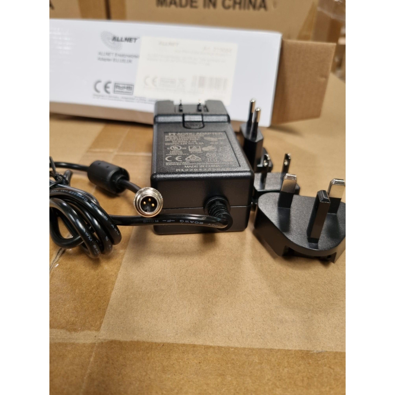 Z ALLNET Ersatznetzteil 12V 5A EU Type schwarz mit Adapter EU.US.UK HTT mit Binder 711 M9 — Buy in Cyprus with Fast Delivery