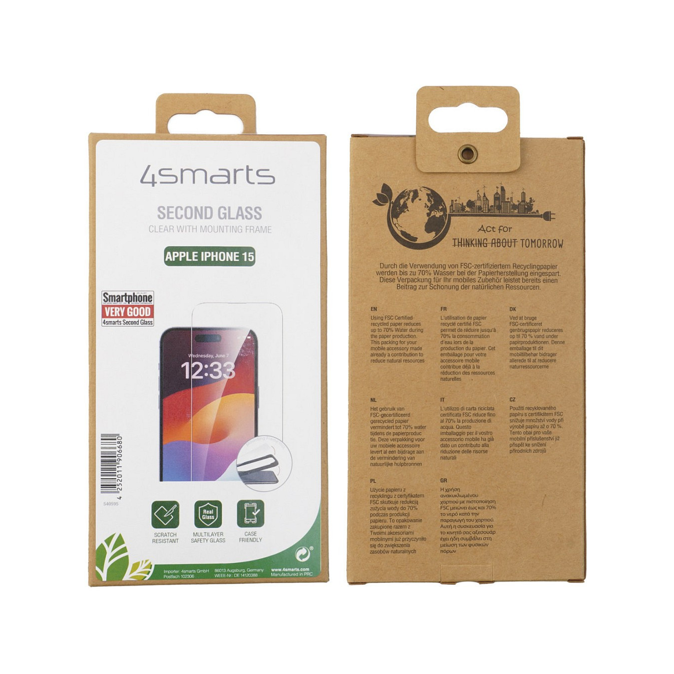 4smarts Second Glass mit Montagerahmen fr iPhone 15 — Buy in Cyprus with Fast Delivery